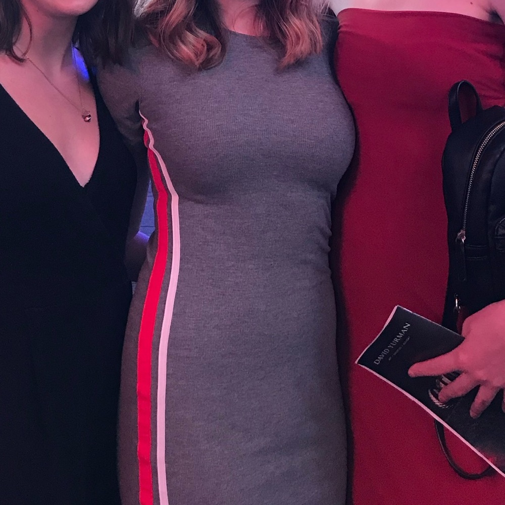 H&M Bodycon Gray Dress Size 4 (small)